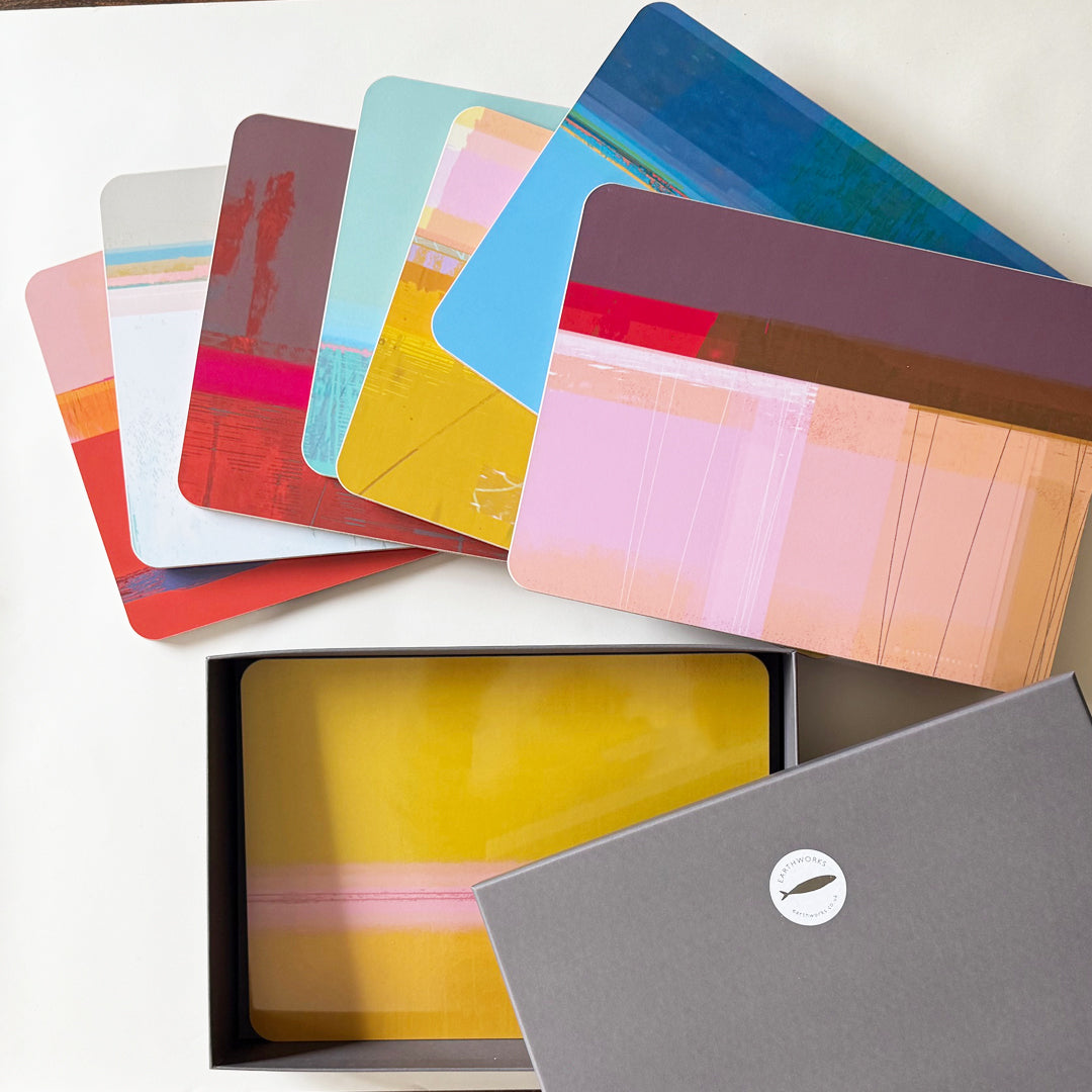 TIDAL PLACEMAT BOXED SET of 8 – Coastal Placemat Set