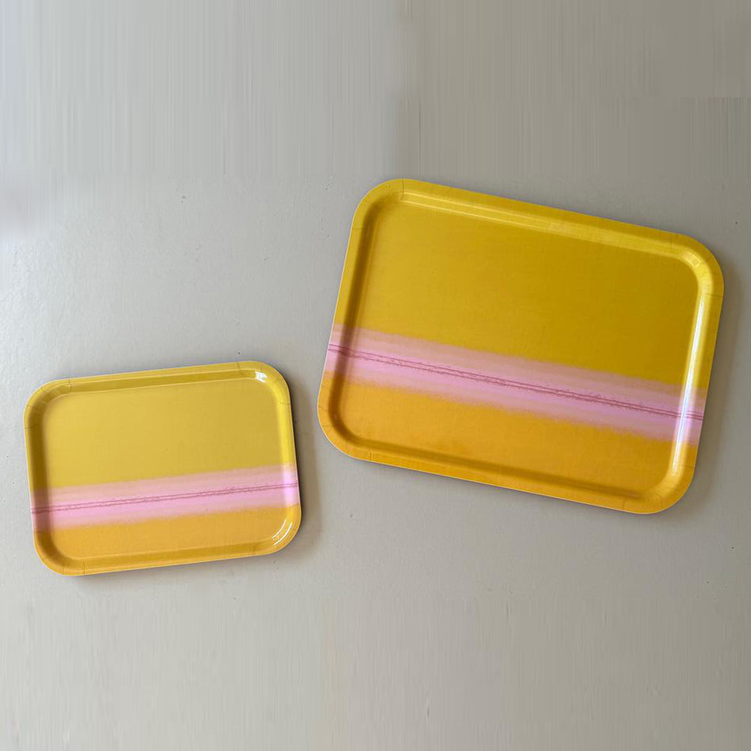 OCHRE TRAY SET OF 2 – Two Sizes – Coastal Tray - E A R T H W O R K S