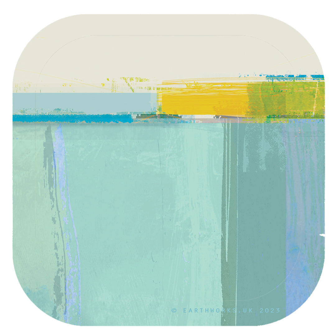 set of 6 - COASTER ART MATS BLUE TONES