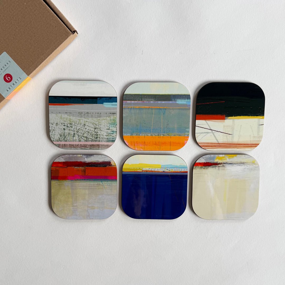 coaster art mat - COASTAL BOX SET OF 6