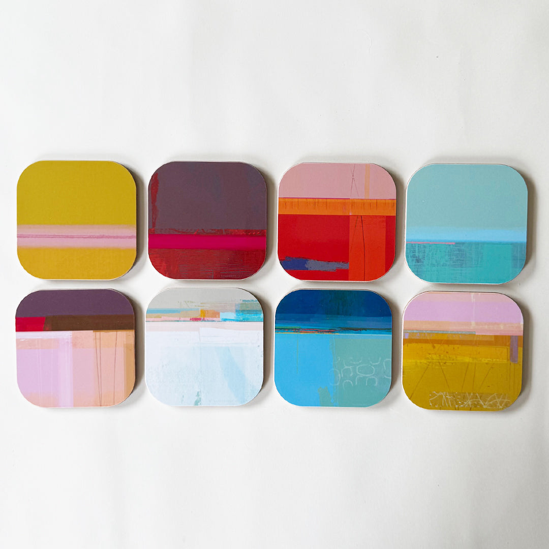 Tidal Coaster Set of 8 – Coastal Coaster Set - E A R T H W O R K S