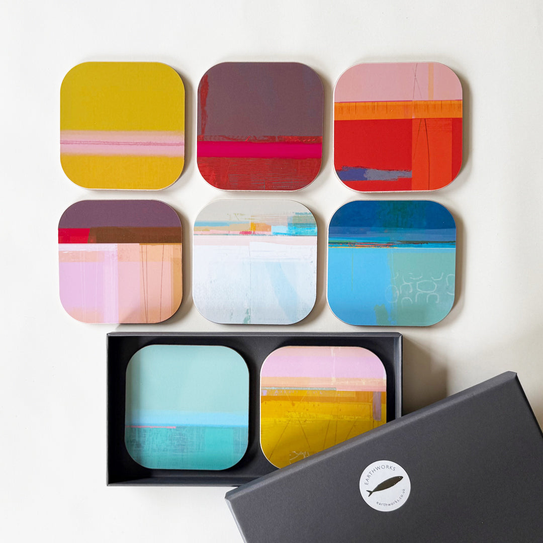 TIDAL PLACEMAT & COASTER SETS OF 8 - Coastal Placemat Set - E A R T H W O R K S