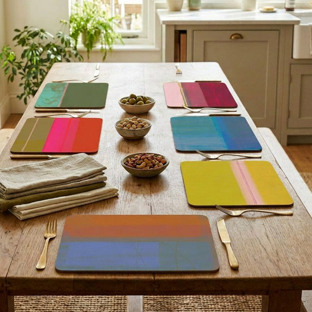 COLOURBLOCK PLACEMAT SET of 6 – Coastal Placemat Set - E A R T H W O R K S