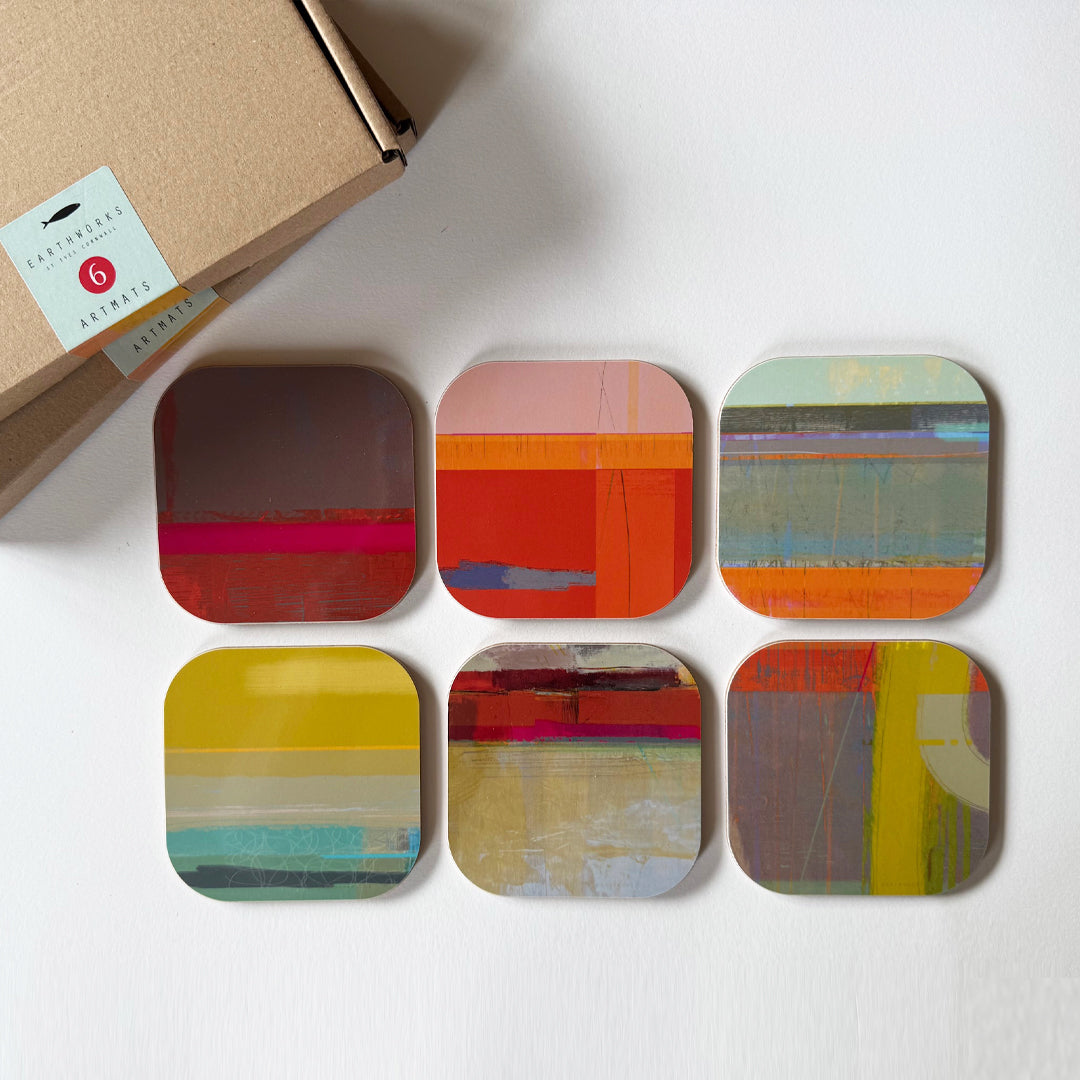 coaster set of 6 - COLOURBOX - E A R T H W O R K S