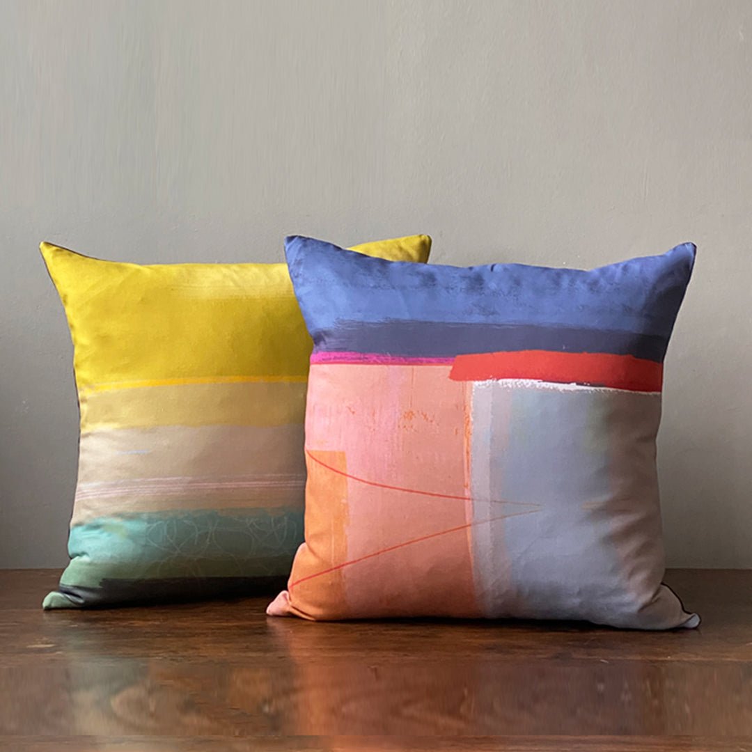 cushion - INKPOT CORAL decorative colourful cushion sofa throw pillow home decor 45cm cotton EARTHWORKS