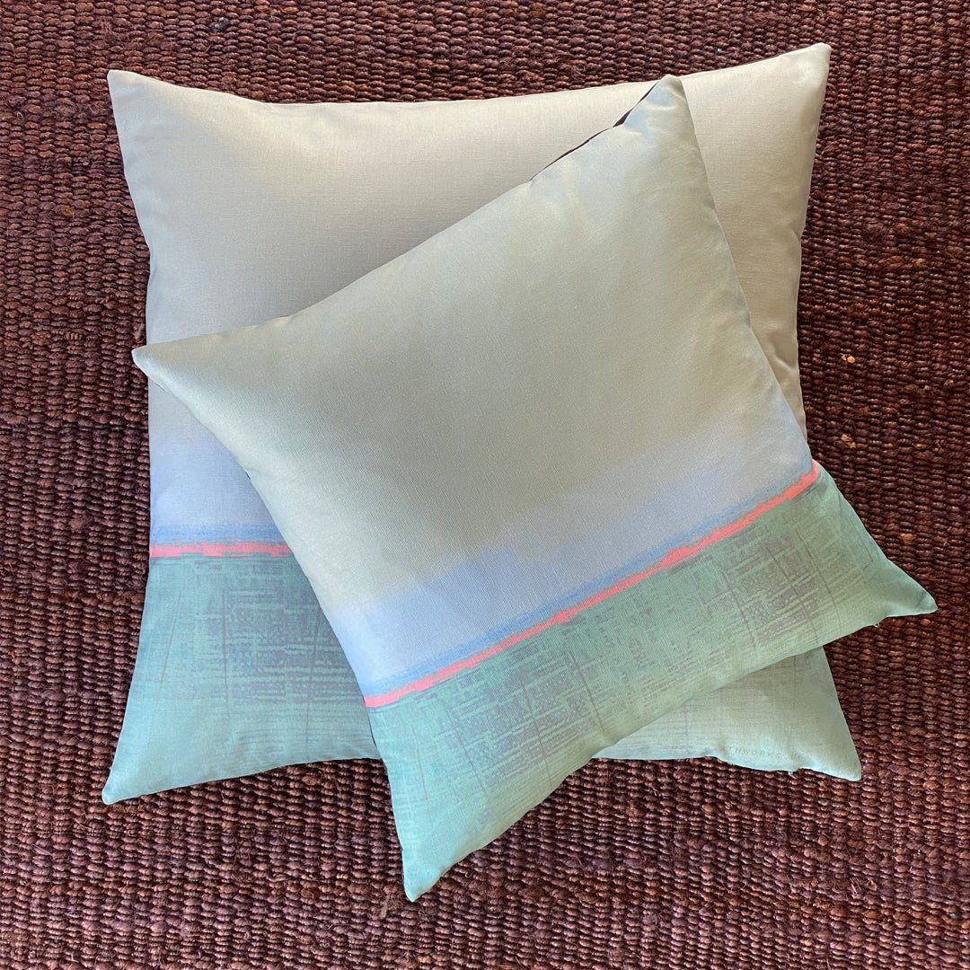 cushion - HORIZON BLUE decorative cushion size 45cm 60cm blue throw pillow cushion home decor EARTHWORKS 