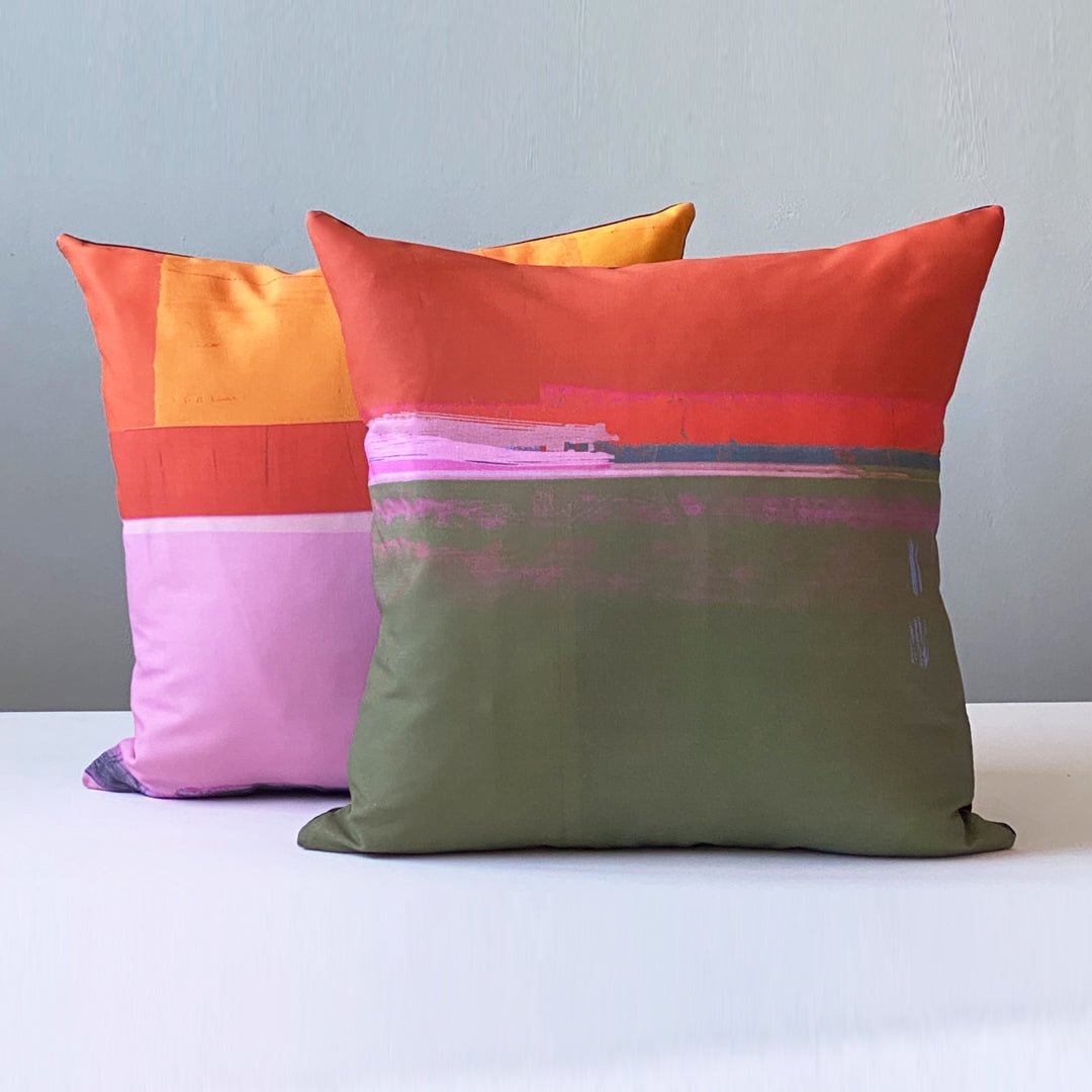 cushion - HEADLAND PINK colourful decorative home decor interior cushion pillow pink 45cm EARTHWORKS