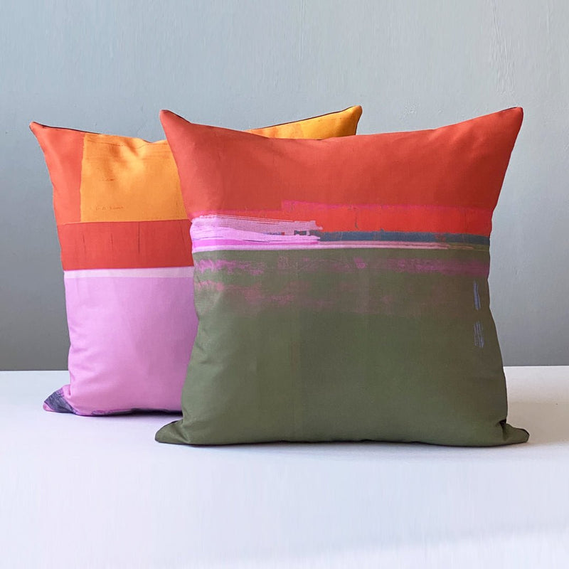 cushion - HEADLAND PINK colourful decorative home decor interior cushion pillow pink 45cm EARTHWORKS