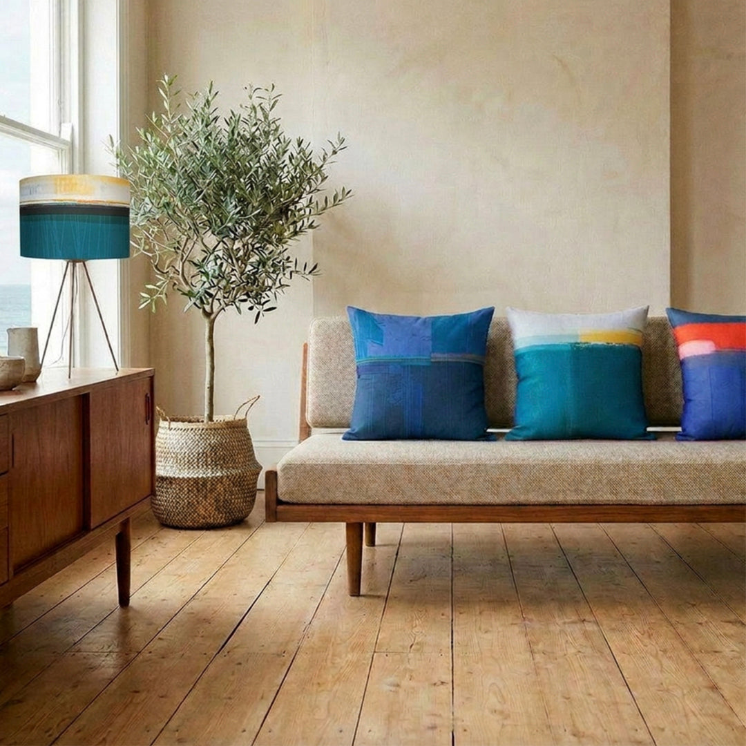 PATHS TEAL LAMPSHADE – Coastal Lampshade - E A R T H W O R K S