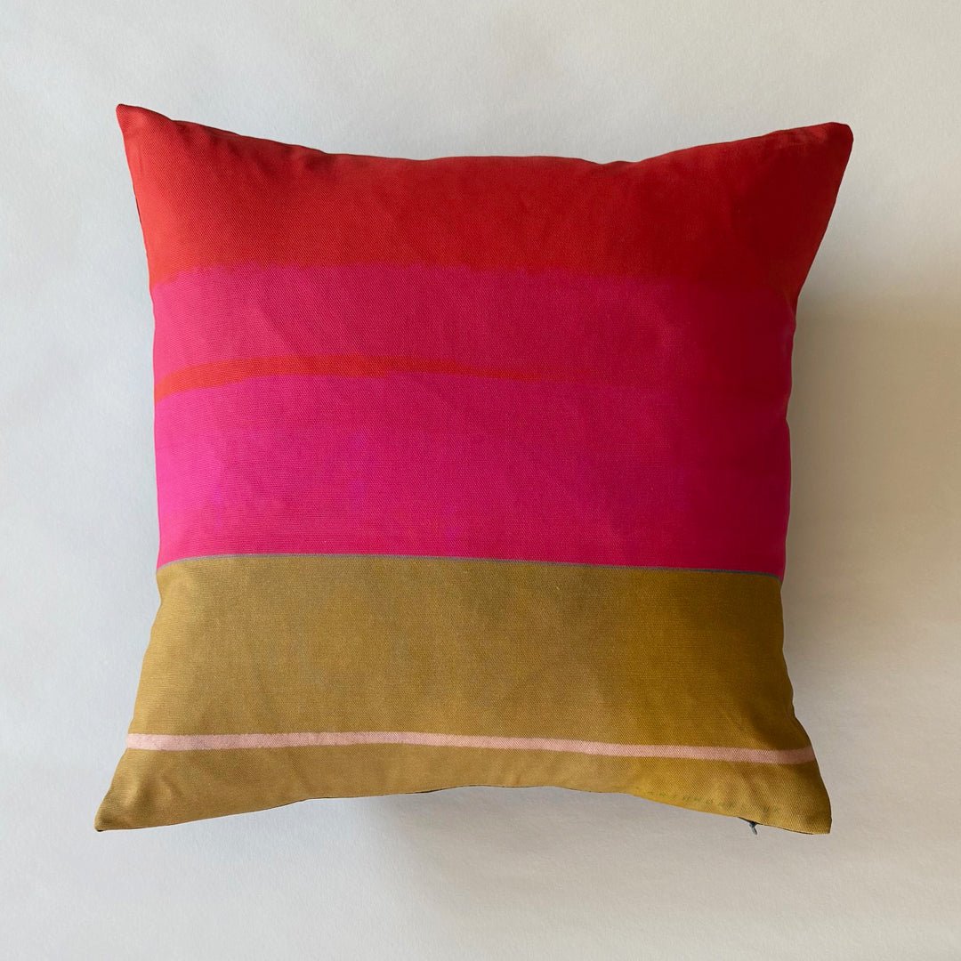 cushion - COLOURBLOCK PIMENTO colourful cushion olive green and pink