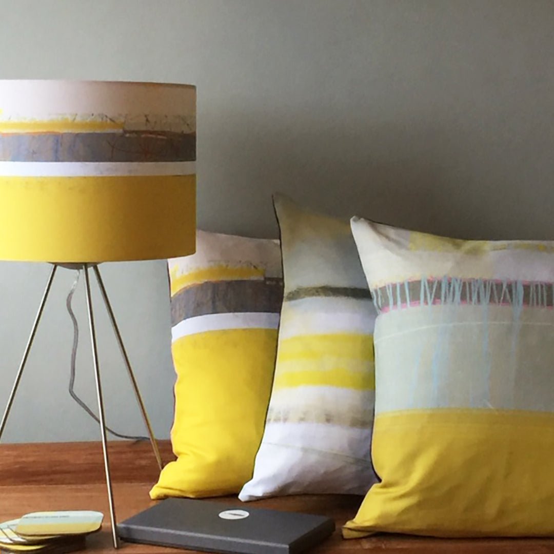 cushion - PAINTBOX OCHRE colourful decorative cushion sofa throw pillow home decor 45cm 60cm EARTHWORKS