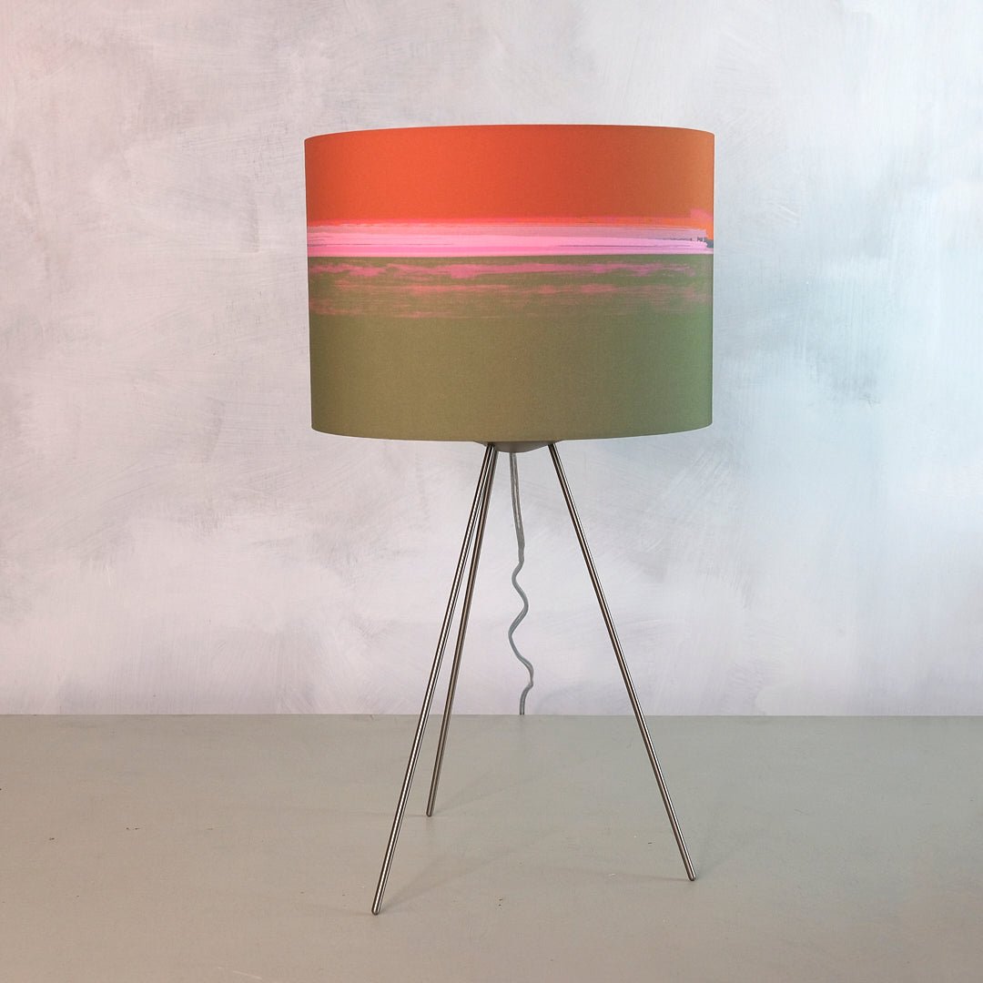 lampshade - PATHS GREEN lamp on grey background