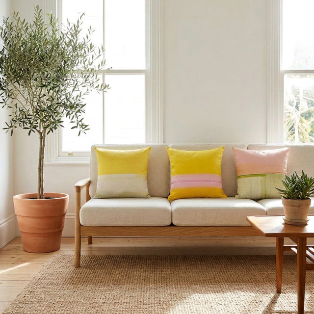COLOURBLOCK OCHRE Cushion – Coastal Cushion - E A R T H W O R K S