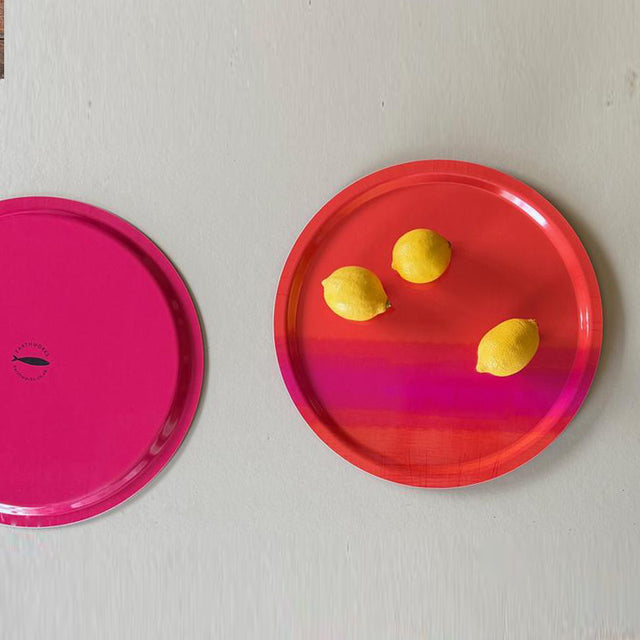 BURNT ORANGE ROUND TRAY – Coastal Tray - E A R T H W O R K S