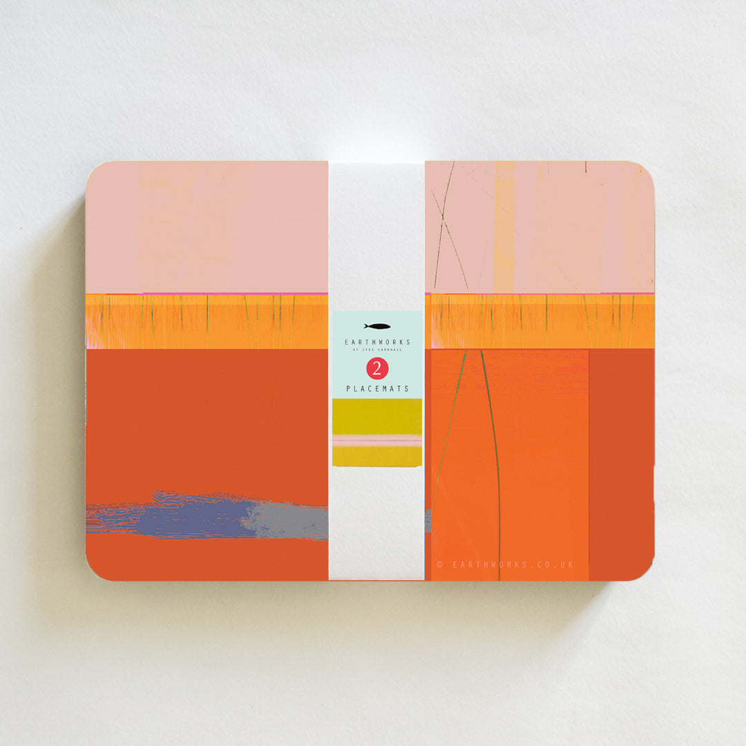 placemat set of 2 - PINK HAZE - E A R T H W O R K S