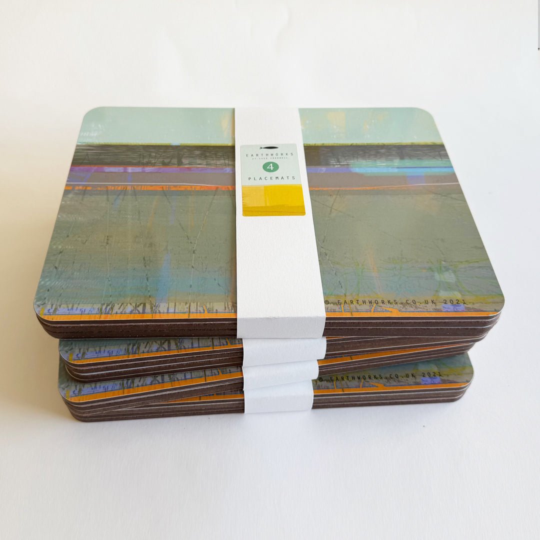 placemat set of 4 - TIDES 4 placemats in stack