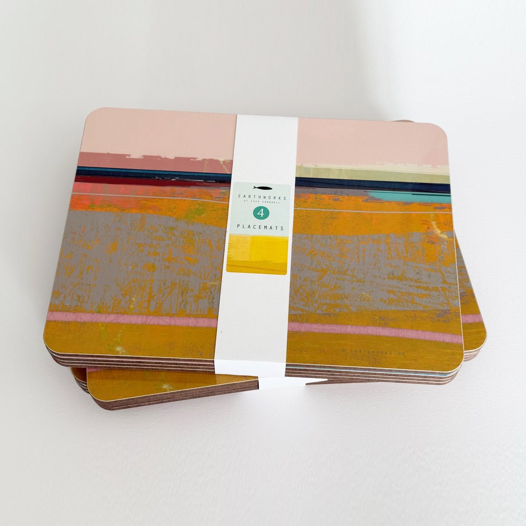 set of 4 - PLACEMATS BEACH contemporary modern design