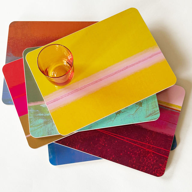 Placemat & Coaster set of 6 - COLOURBLOCK - E A R T H W O R K S