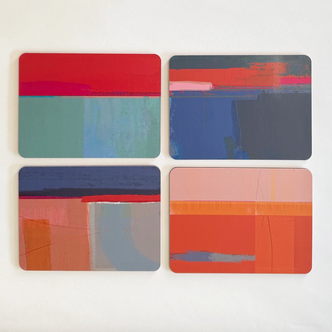 placemat set of 4 - BRIGHTS showing assorted 4 designs