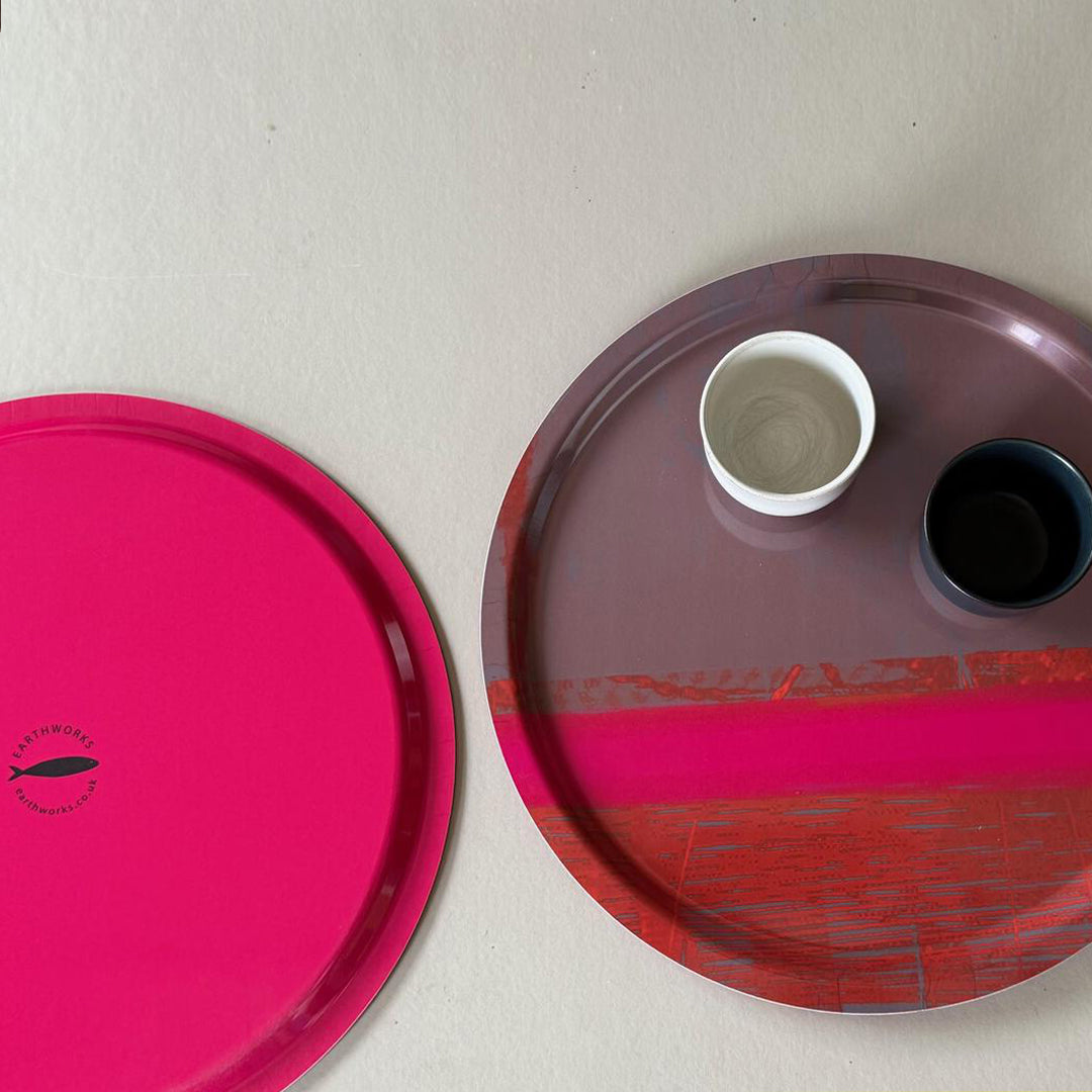 POOL PINK ROUND TRAY – Coastal Tray - E A R T H W O R K S