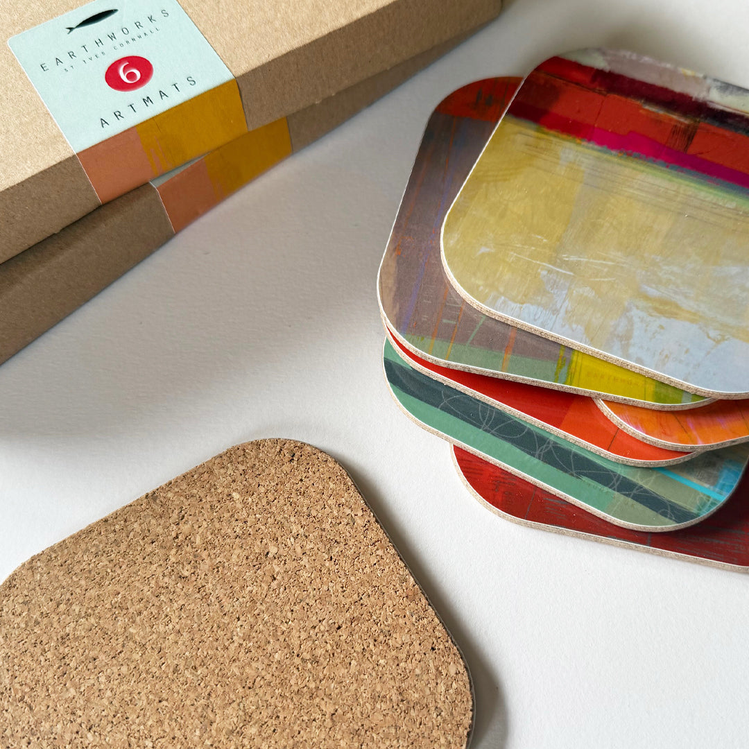 coaster set of 6 - COLOURBOX - E A R T H W O R K S