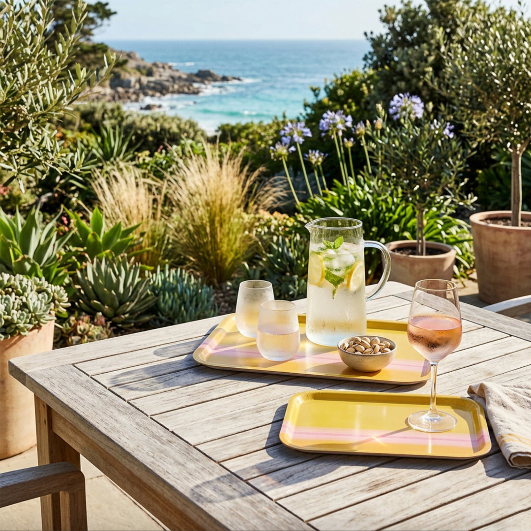 OCHRE TRAY SET OF 2 – Two Sizes – Coastal Tray - E A R T H W O R K S