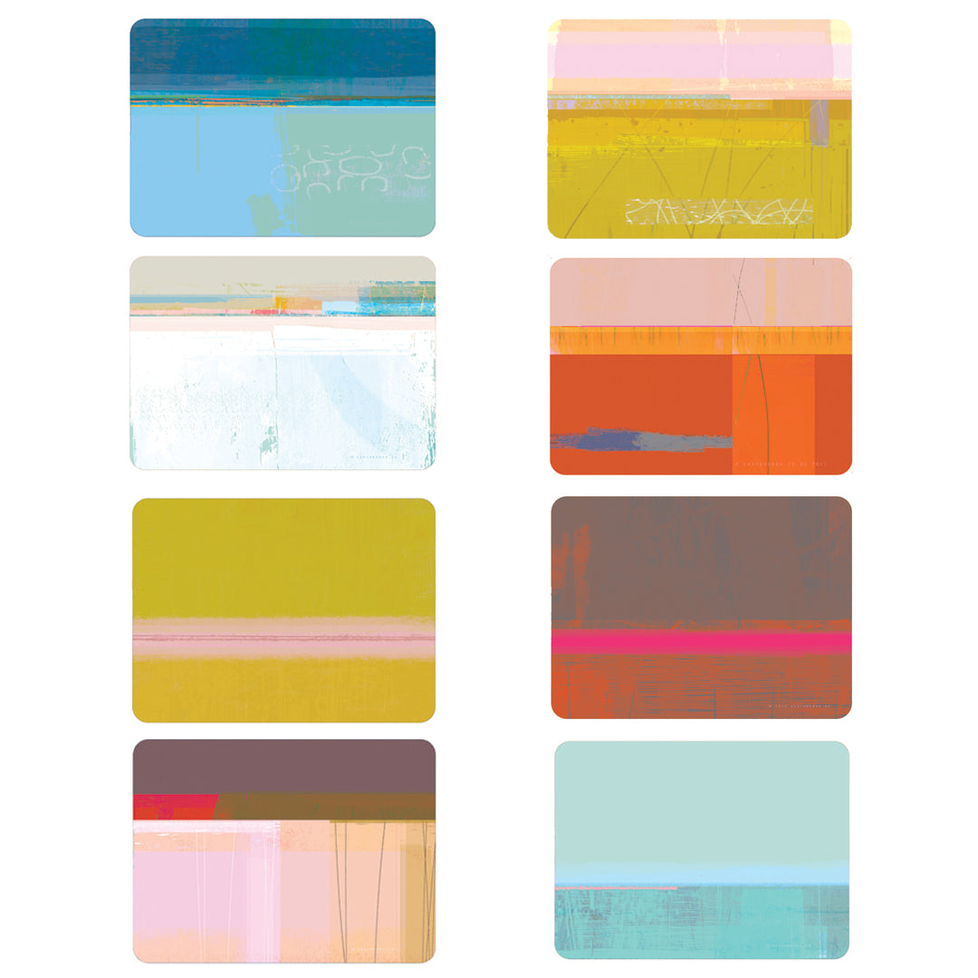 TIDAL PLACEMAT BOXED SET of 8 – Coastal Placemat Set - E A R T H W O R K S