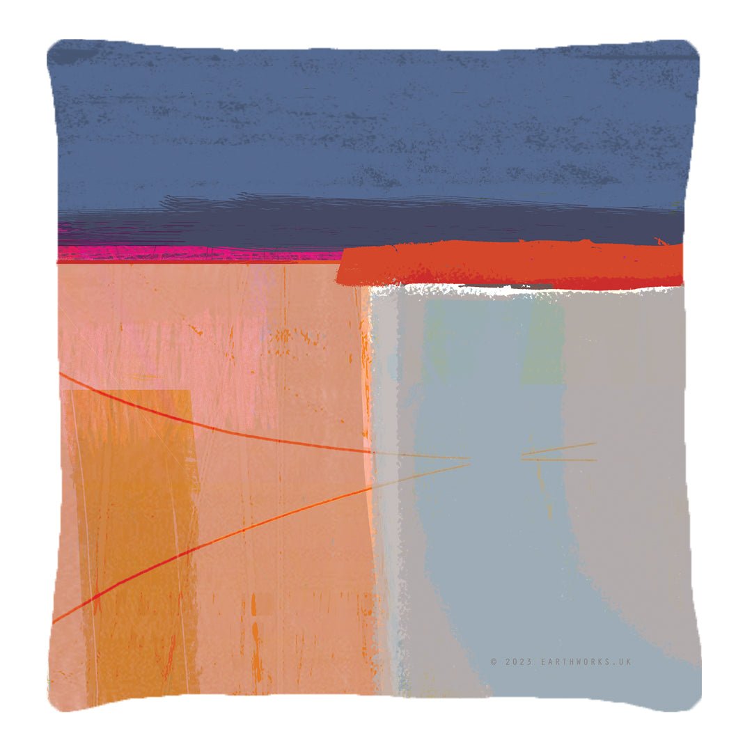 cushion - INKPOT CORAL decorative cushion sofa throw pillow home decor 45cm cotton EARTHWORKS