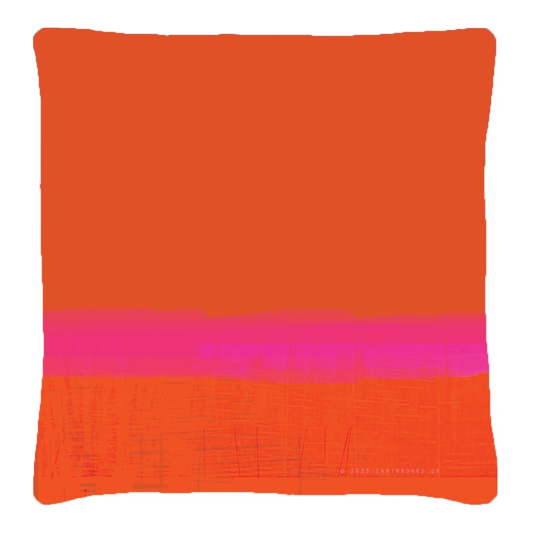 cushion - INKPOT BURNT ORANGE decorative cushion pillow size 45cm 60cm sofa chair cushion EARTHWORKS 