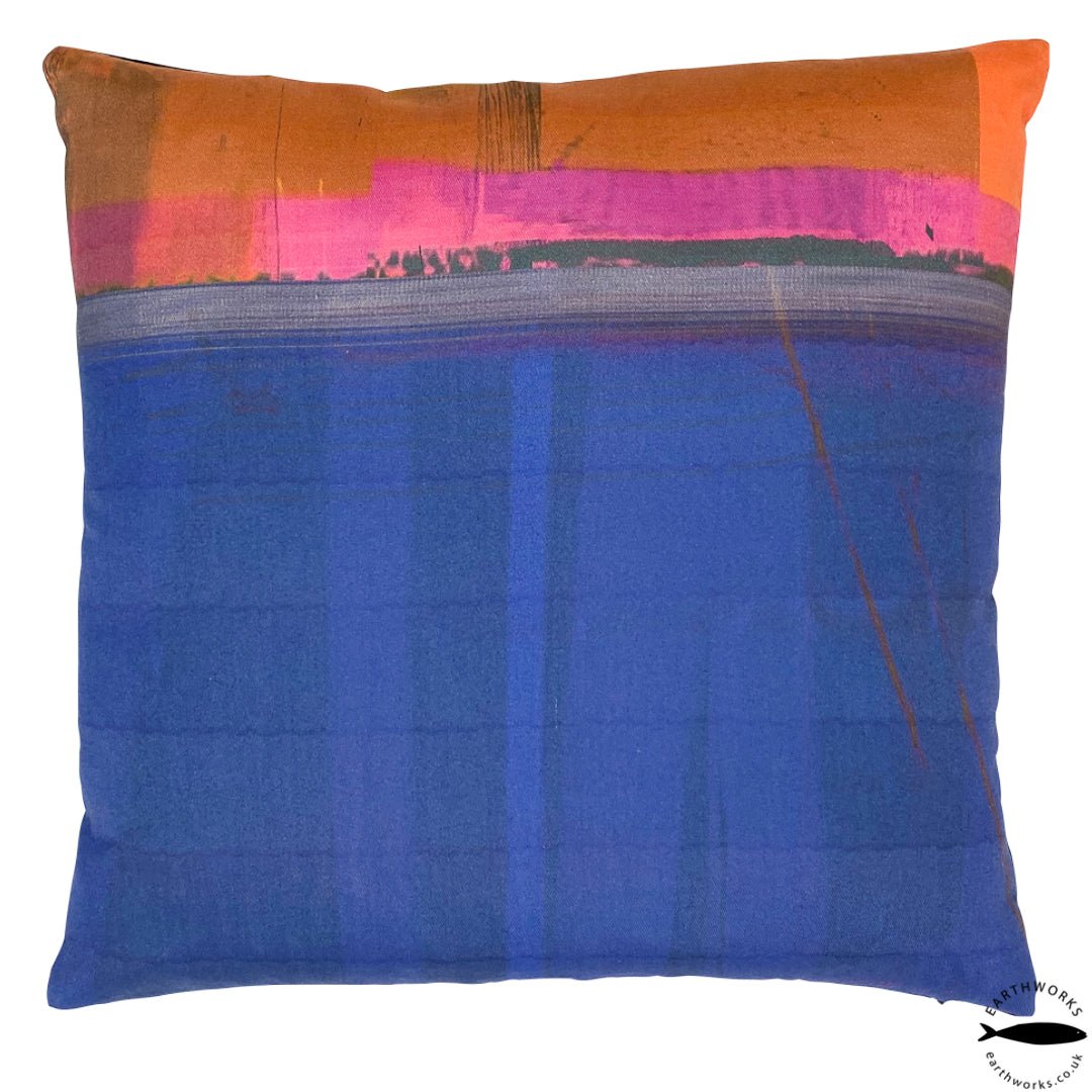 cushion - COAST EARTHWORKS blue throw sofa pillow home decor