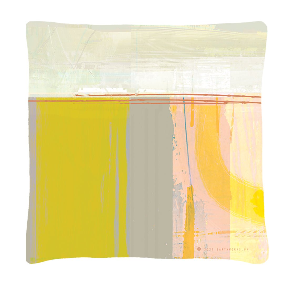 cushion HEADLAND GREY decorative cotton cushion 45cm EARTHWORKS