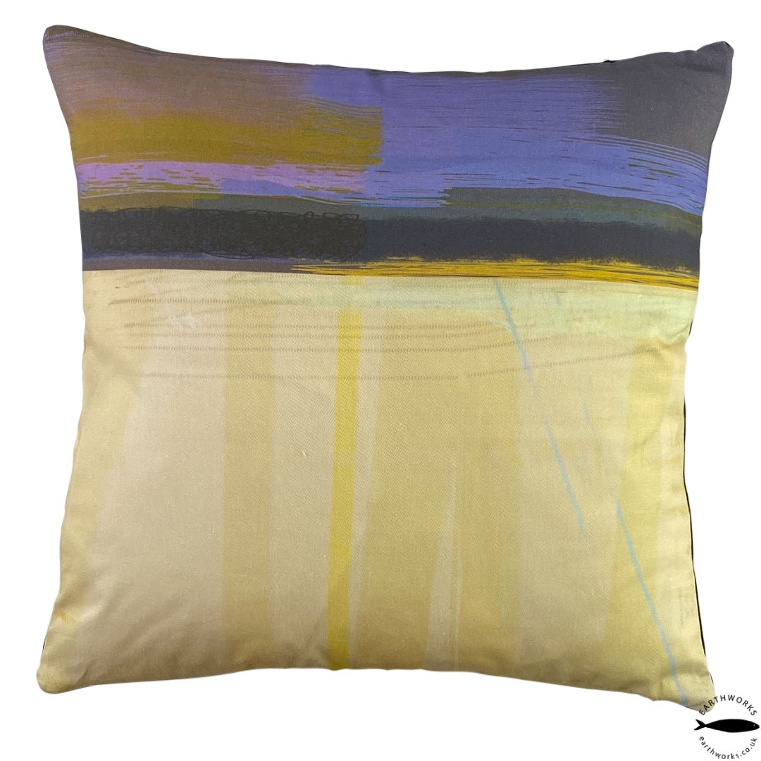 cushion - PAINTBOX DUSK decorative abstract coastal cushion 45cm 60cm cotton sofa throw pillow EARTHWORKS 