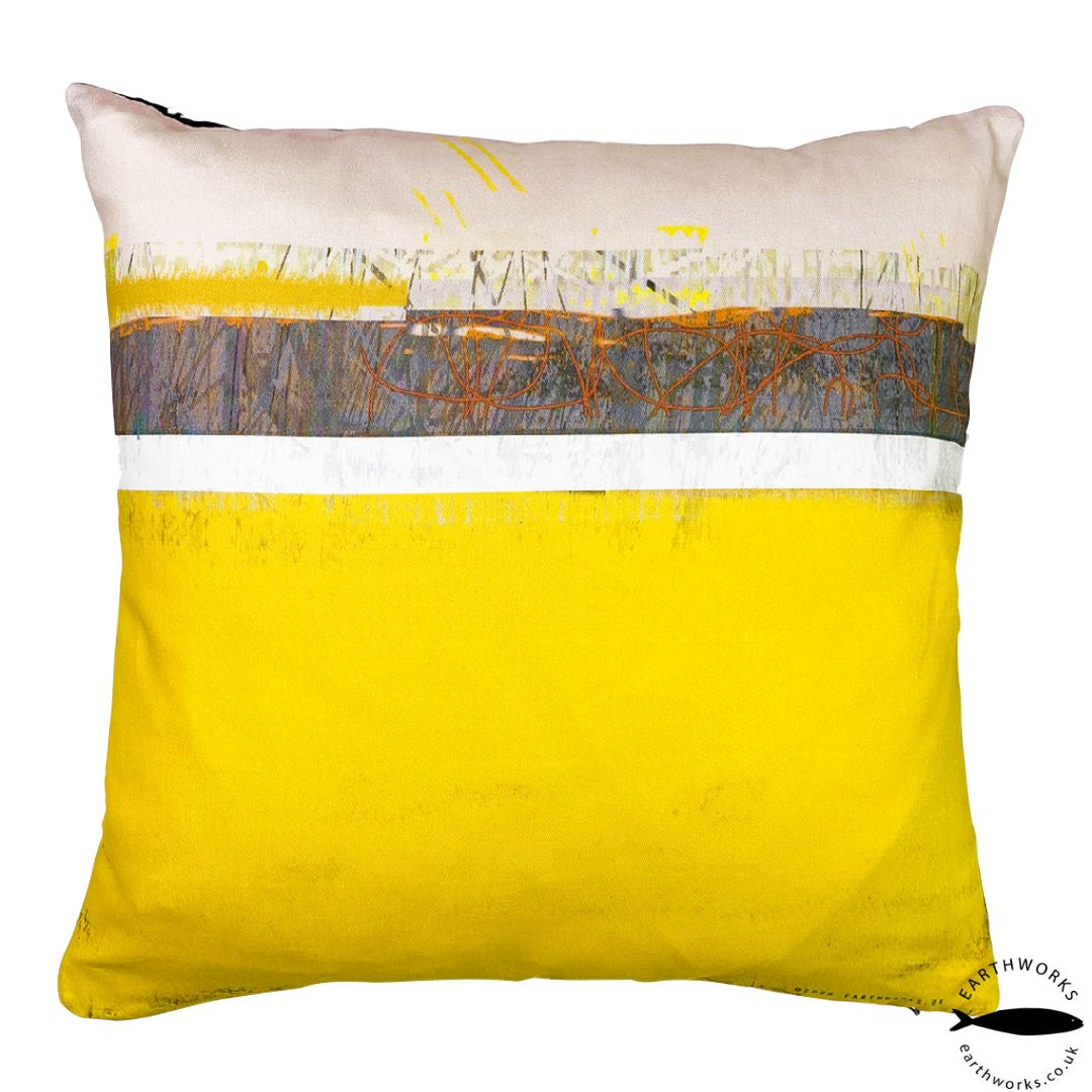 cushion - PAINTBOX OCHRE colourful decorative cushion sofa throw pillow 45cm 60cm EARTHWORKS