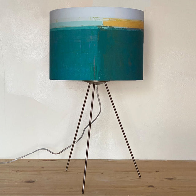 lampshade - HEADLAND TEAL lamp close up