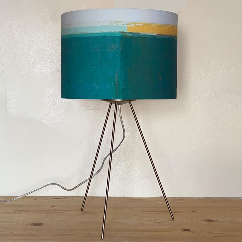 lampshade - HEADLAND TEAL lamp close up