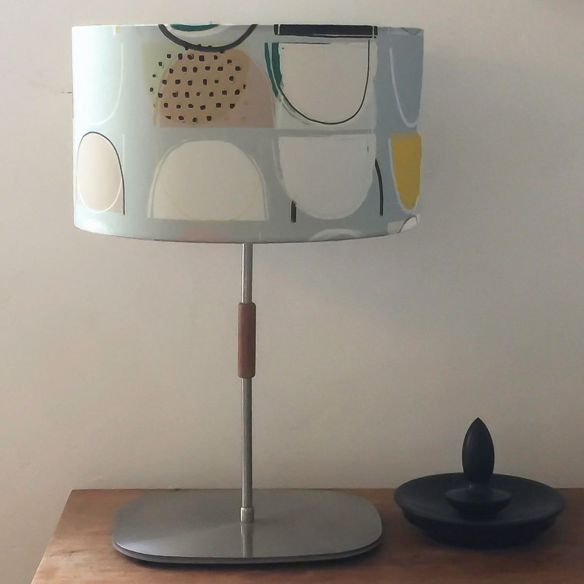 lampshade - LOBSTER POTS BLUE lamp on grey background