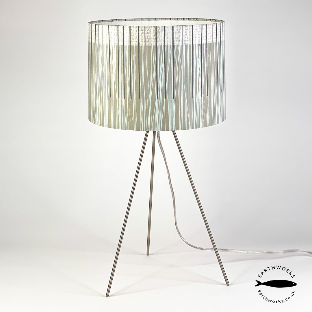 lampshade - GREY LINES lamp on white background