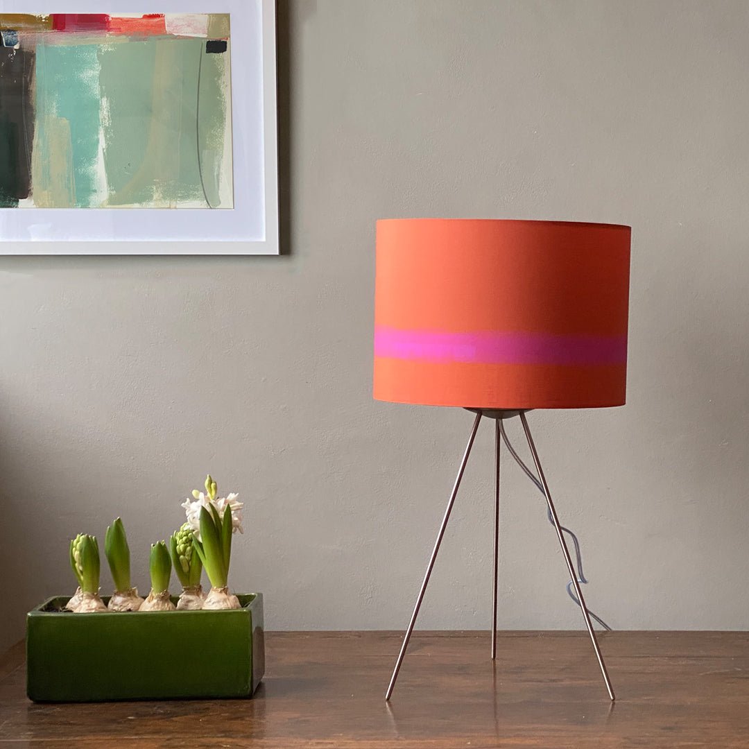 lampshade - INKPOT BURNT ORANGE with painting