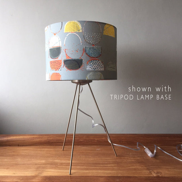lampshade - LOBSTER POTS SLATE GREY  grey background