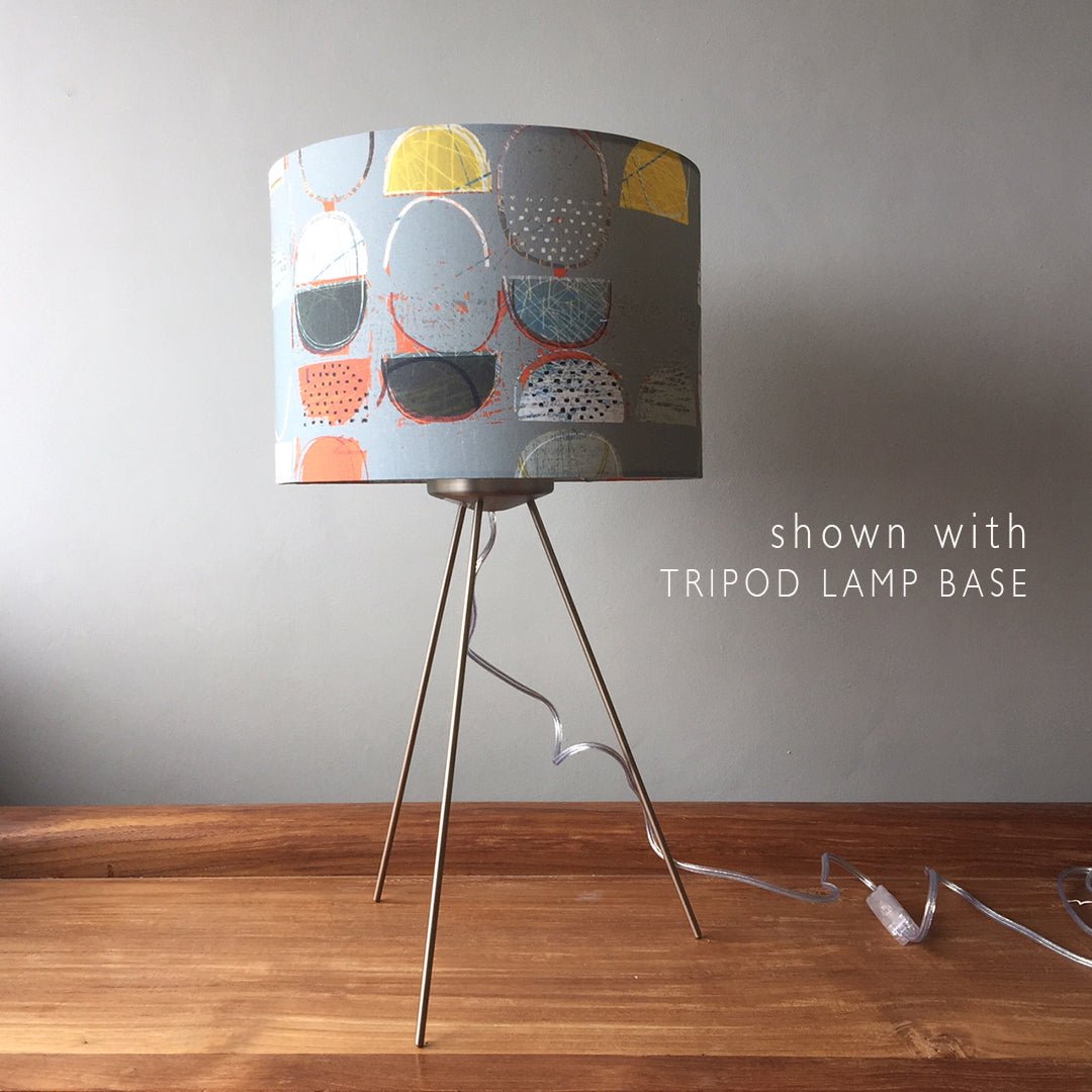 lampshade - LOBSTER POTS SLATE GREY  grey background