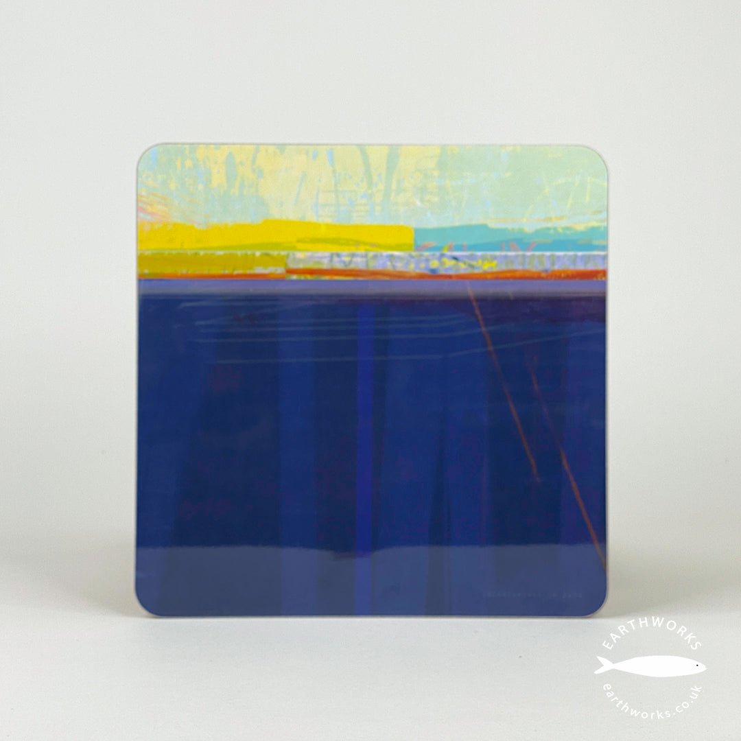 placemat set of 6 - COASTAL SQUARE cobalt blue placemat coastal colour