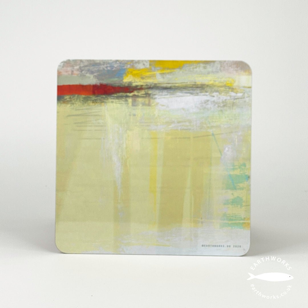 placemat set of 6 - COASTAL SQUARE abstract design art design painterly design artist placemats
