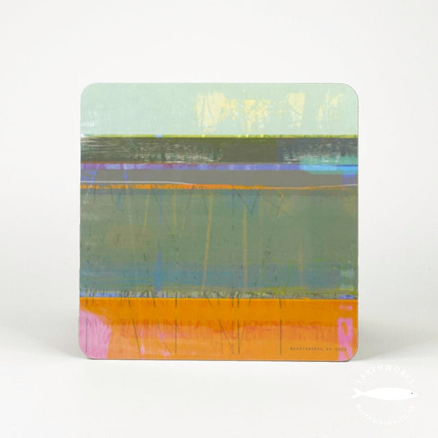 placemat set of 6 - COASTAL SQUARE coastal colour earth colours abstract designs arty placemat arty table mat