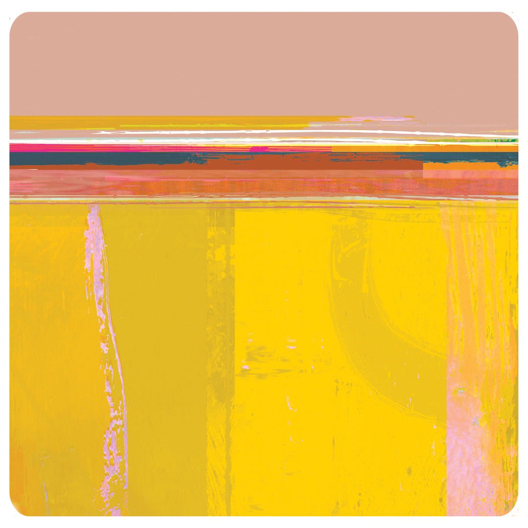 placemat - HEADLAND OCHRE - SQUARE ochre pink melamine placemat