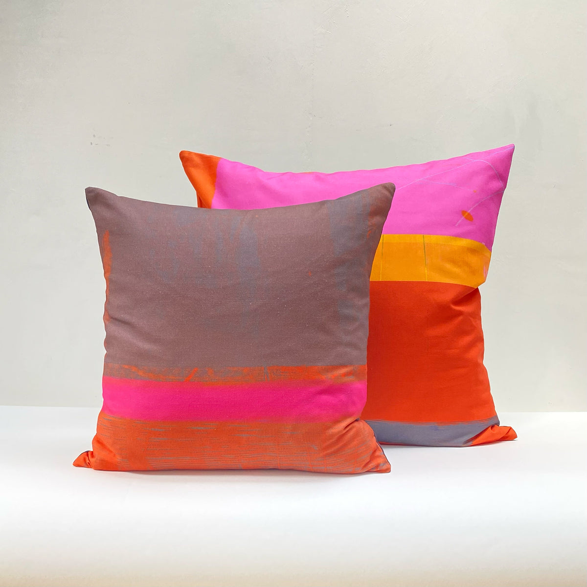 cushion - PINK HAZE decorative abstract pink cushion sofa throw pillow 45cm 60cm cotton home decor EARTHWORKS