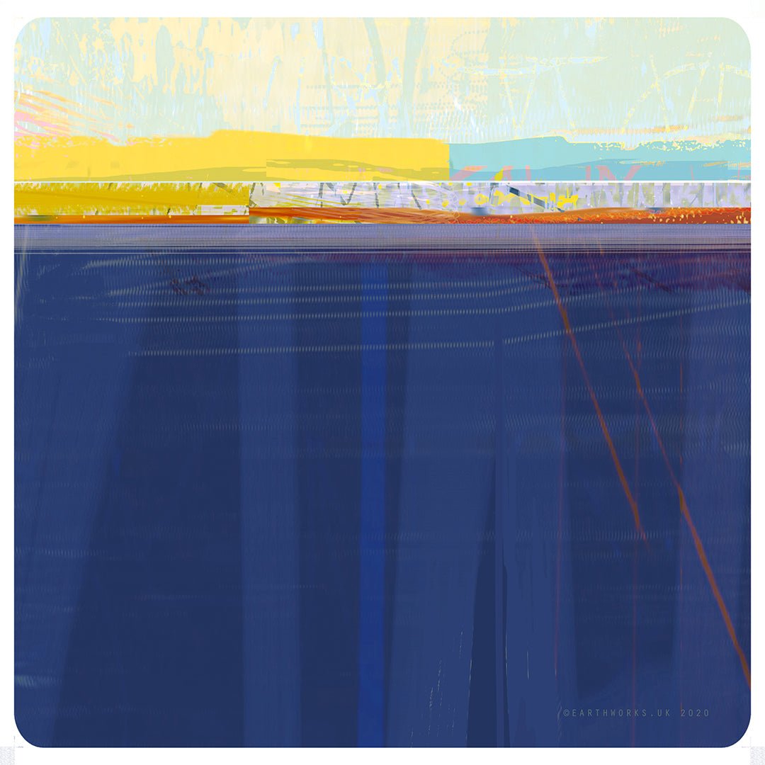 placemat - COASTAL 2 - SQUARE cobalt blue  coastal design