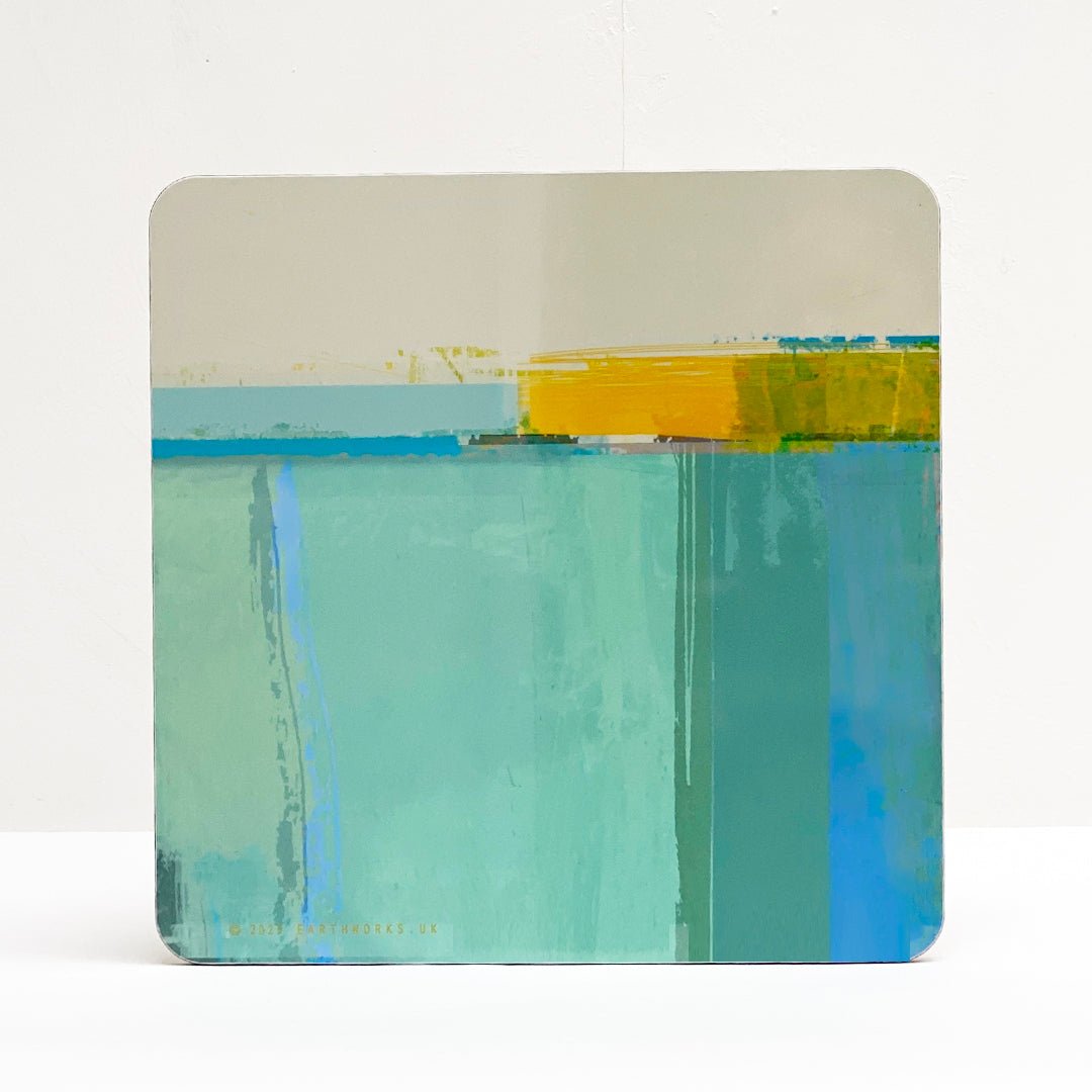 placemat set of 6 - HEADLAND SQUARE blue coastal colour