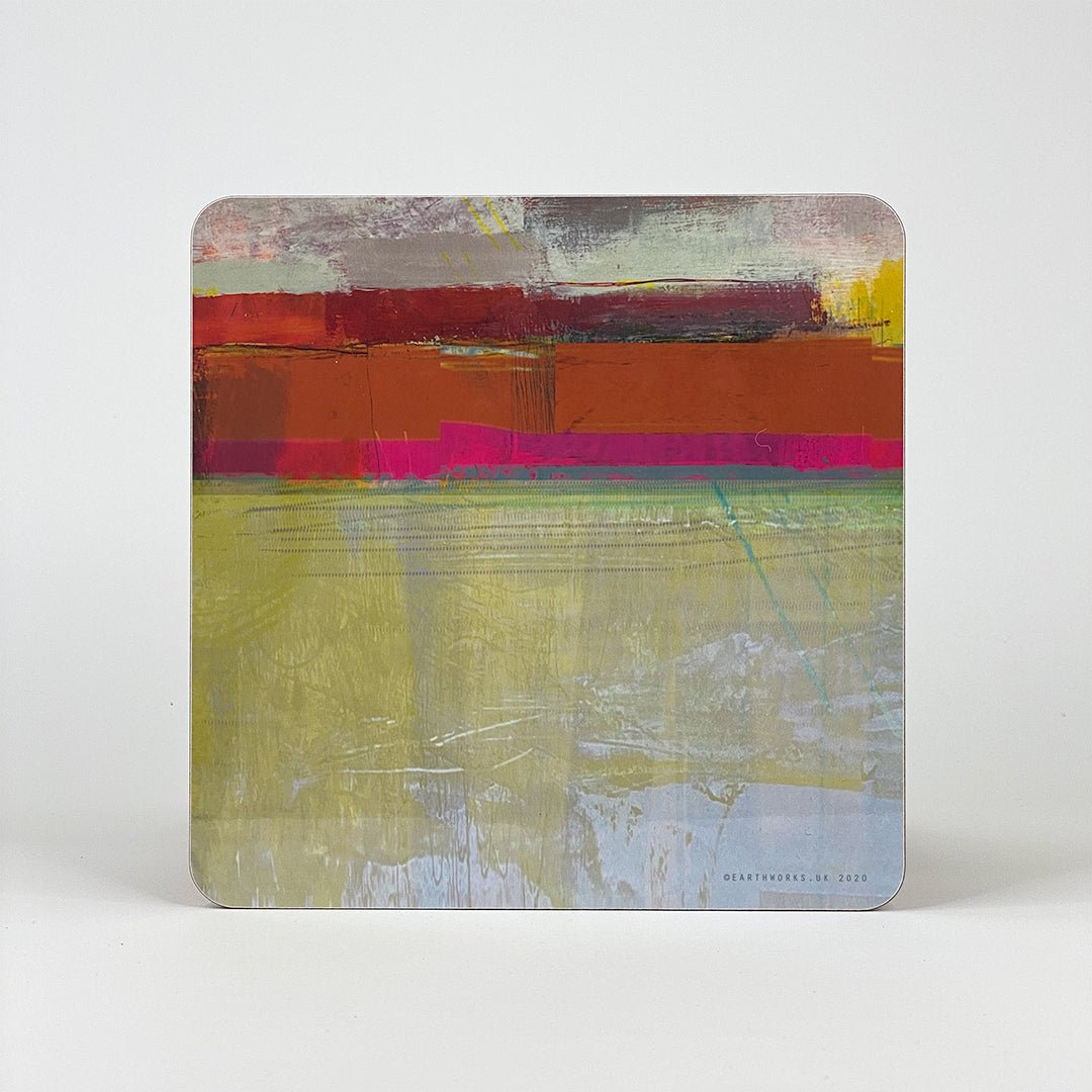 placemat -  COASTAL 1 - SQUARE abstract design earthy colours