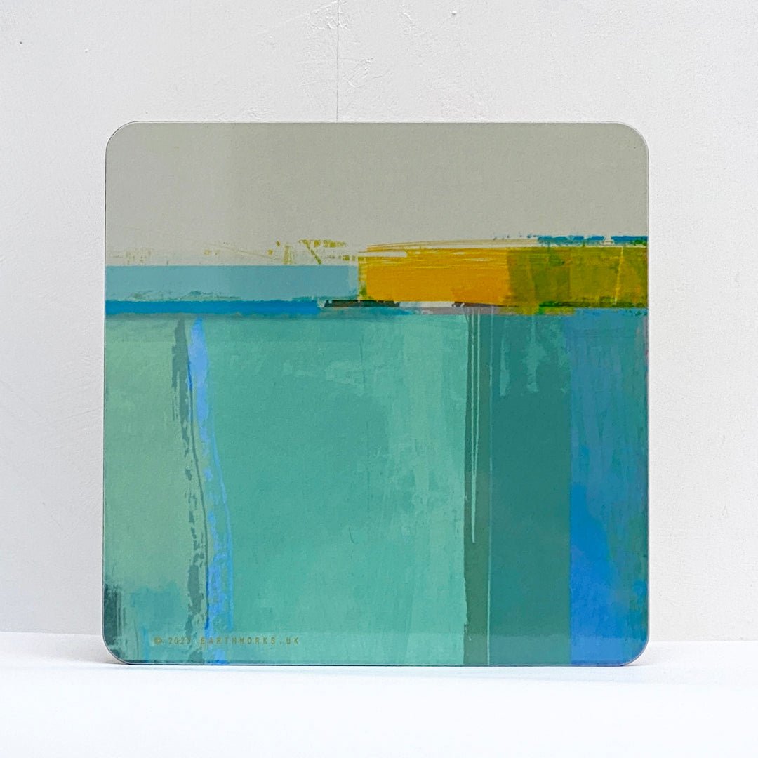 placemat - HEADLAND BLUE - SQUARE blue and yellow melamine placemat luxury high-quality