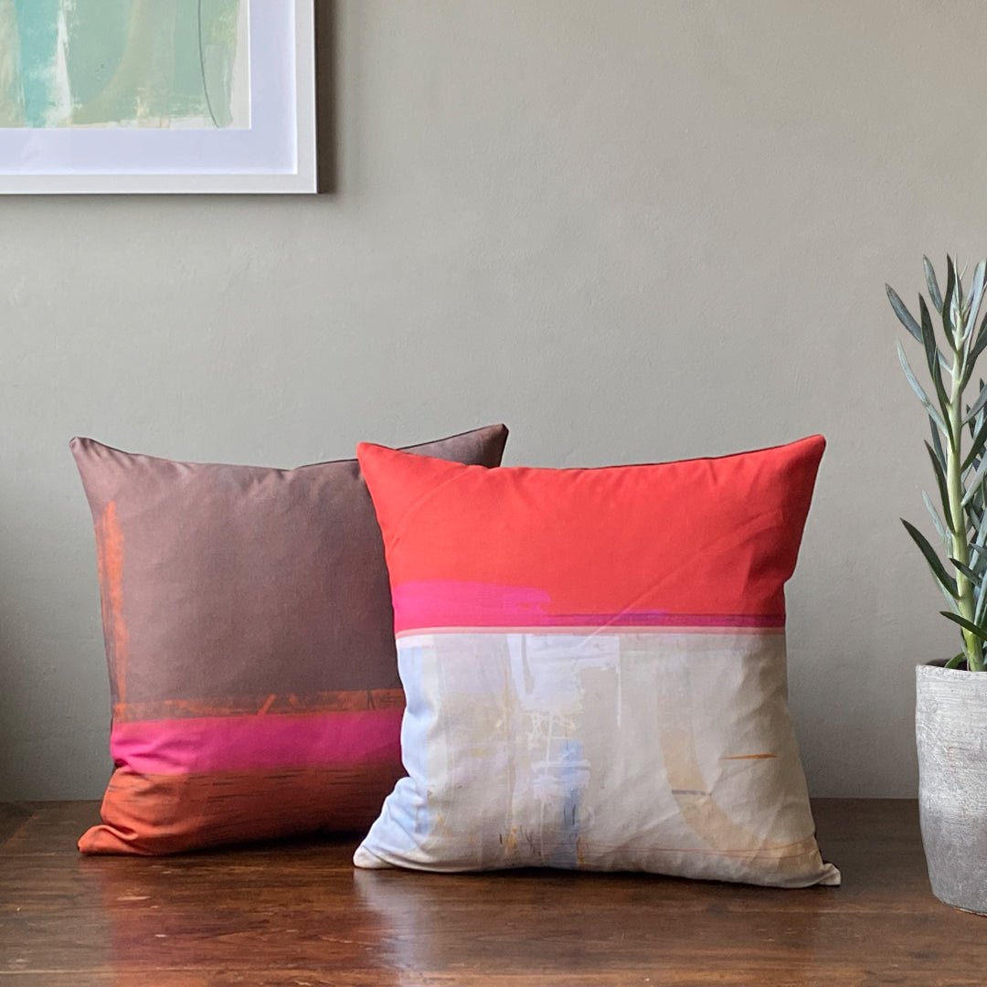 cushion - INKPOT SOFT GREY decorative colourful cushion sofa throw pillow interior home decor 45cm cotton EARTHWORKS